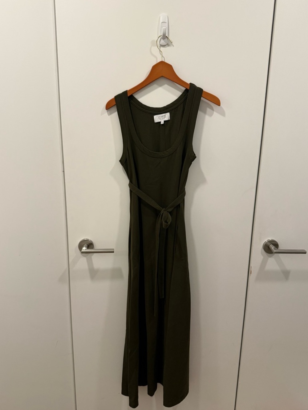 La ligne green long scoop neck cotton dress size XS